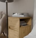 ibonto Nachttisch YORK mit 2 Schubladen und Ablage, Eiche Artisan Bild 5