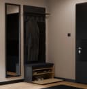 ibonto Garderobenschwarz Eiche mit Schuhschrank und Sitzbank Bild 4