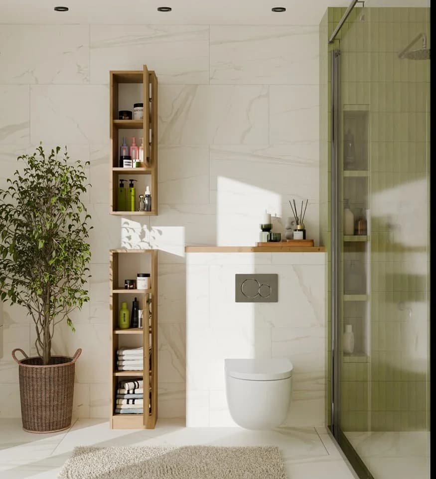 ibonto Wandhängeschrank MEXY W1D Bad Schmal 1 Tür - Bild 4