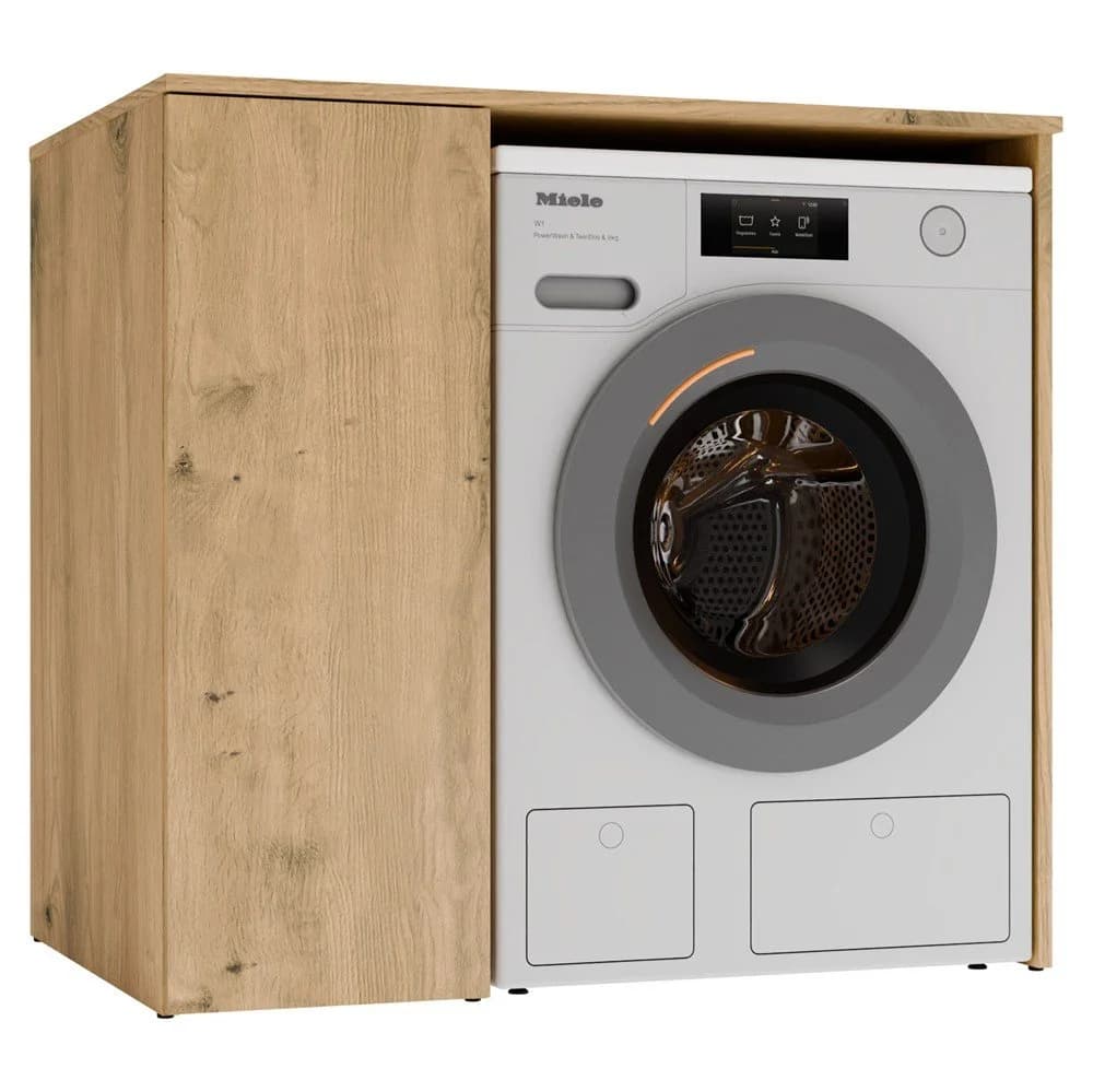 ibonto Waschmaschinenunterschrank mit Tür und 2 Regalböden - Bild 2