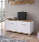 LIVING CHARM Sitzbank Weiß mit Stauraum und Sitzkissen Bild 1