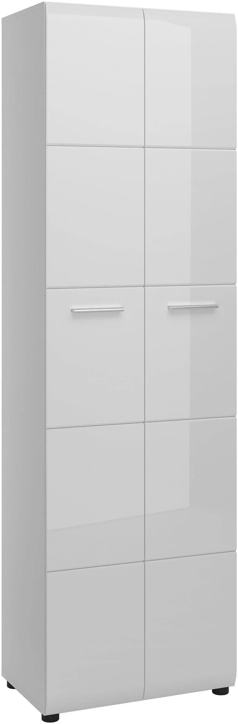 Garderobenschrank LIVING CHARM Merano Weiß Hochglanz