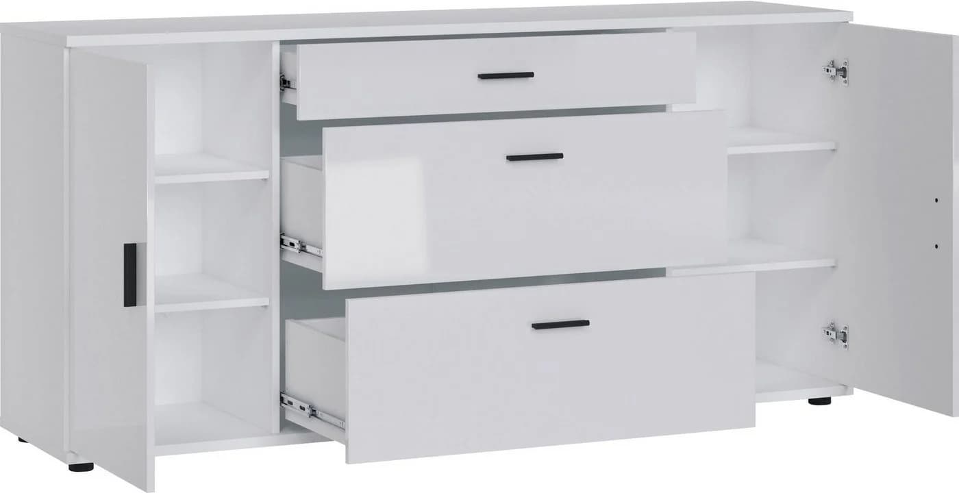 OTTO HOME Henley Kommode Weiß Hochglanz 180cm - Bild 3