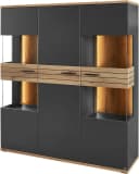 set one by Musterring Vitrine Quincy Anthrazit mit LED-Beleuchtung Bild 2