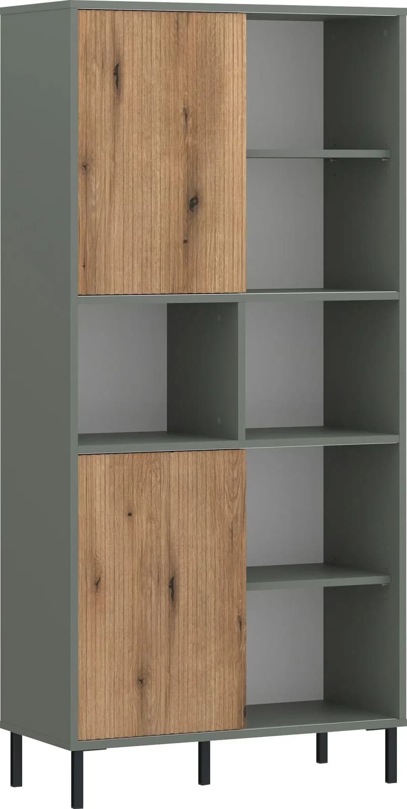 Home affaire Highboard Pozzi Grau-Grün Coast Evoke Eiche