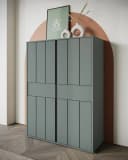 HOME AFFAIRE Highboard VEDDEL Grün Grau Melamin Bild 2
