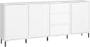 Home Affaire Sideboard Weiß mit Metallfüßen Bild 1