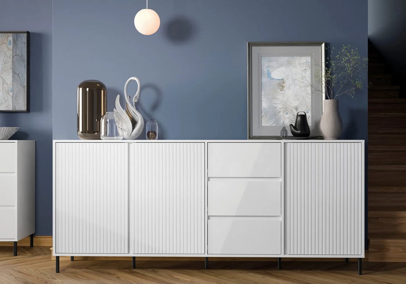 Home Affaire Sideboard Weiß mit Metallfüßen - Bild 2
