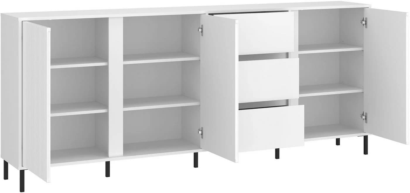 Home Affaire Sideboard Weiß mit Metallfüßen - Bild 4