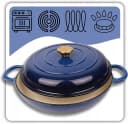 HAGE Schmortopf Gusseisen 30 cm 3 L Emailliert Bild 4