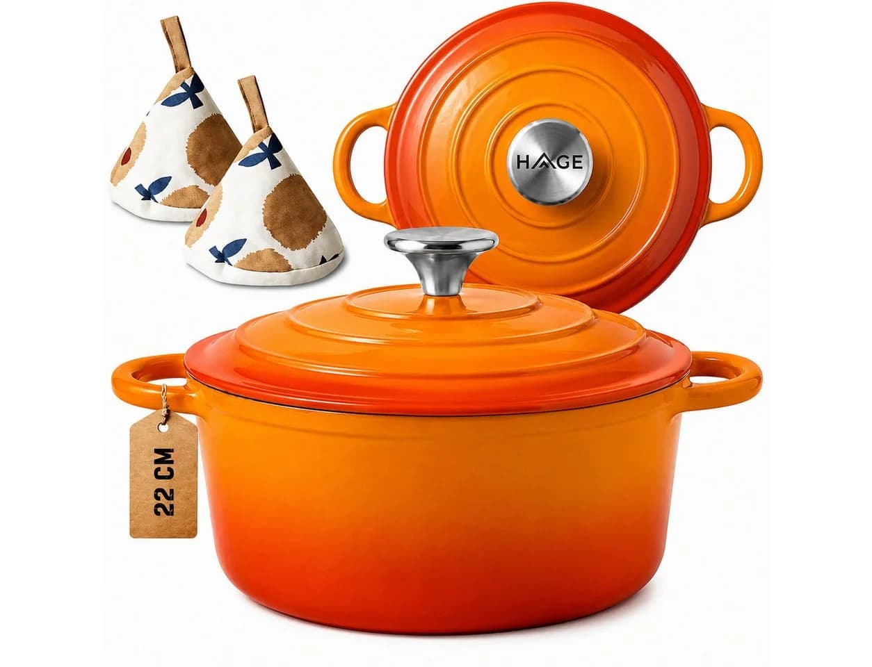 Torvon Bräter Gusseisen emailliert 22 cm Orange - Bild 2