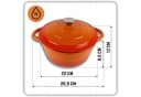 Torvon Bräter Gusseisen emailliert 22 cm Orange Bild 3