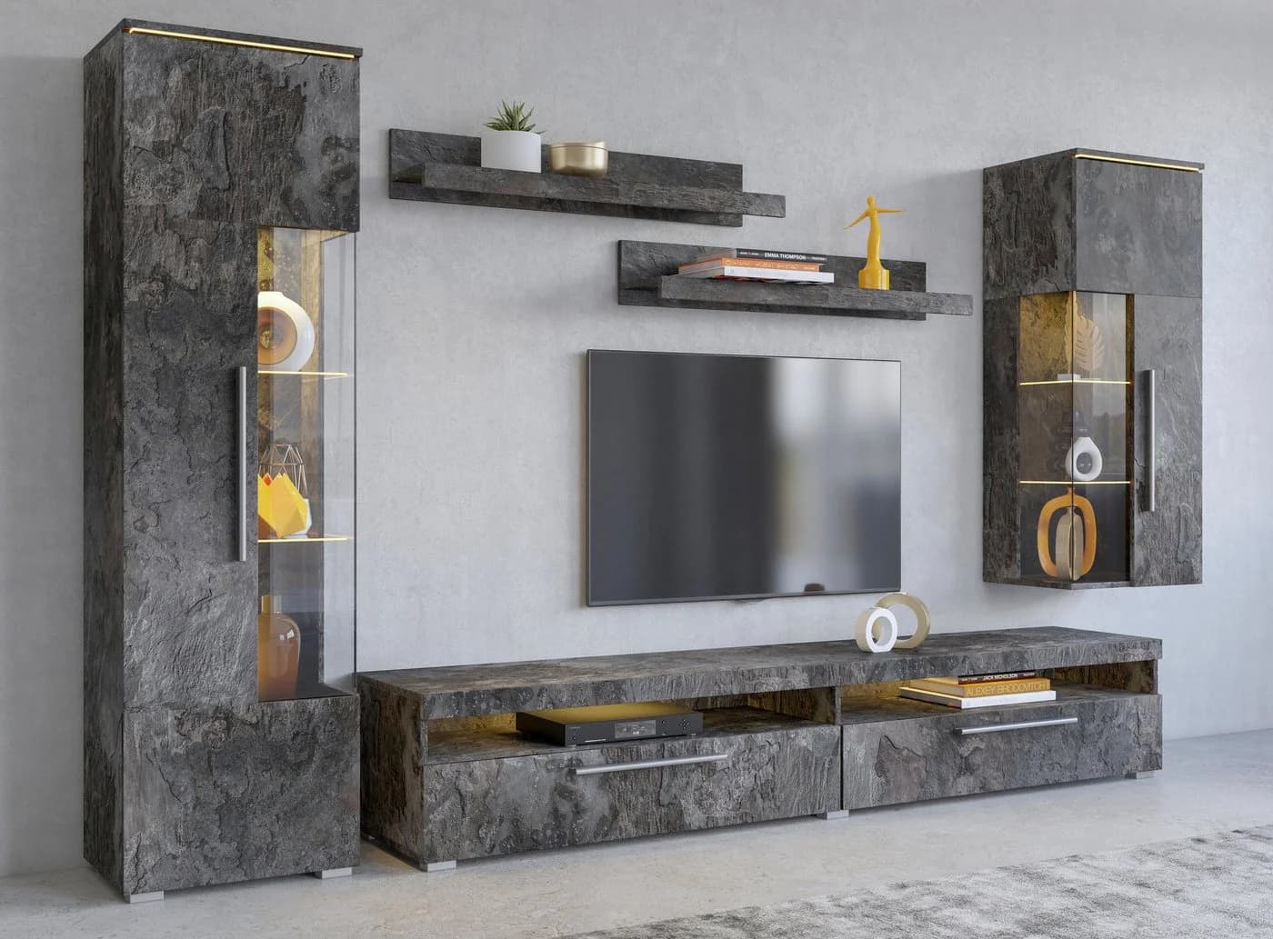 OTTO HOME Wohnwand India 5-tlg. Grau Modern - Bild 2