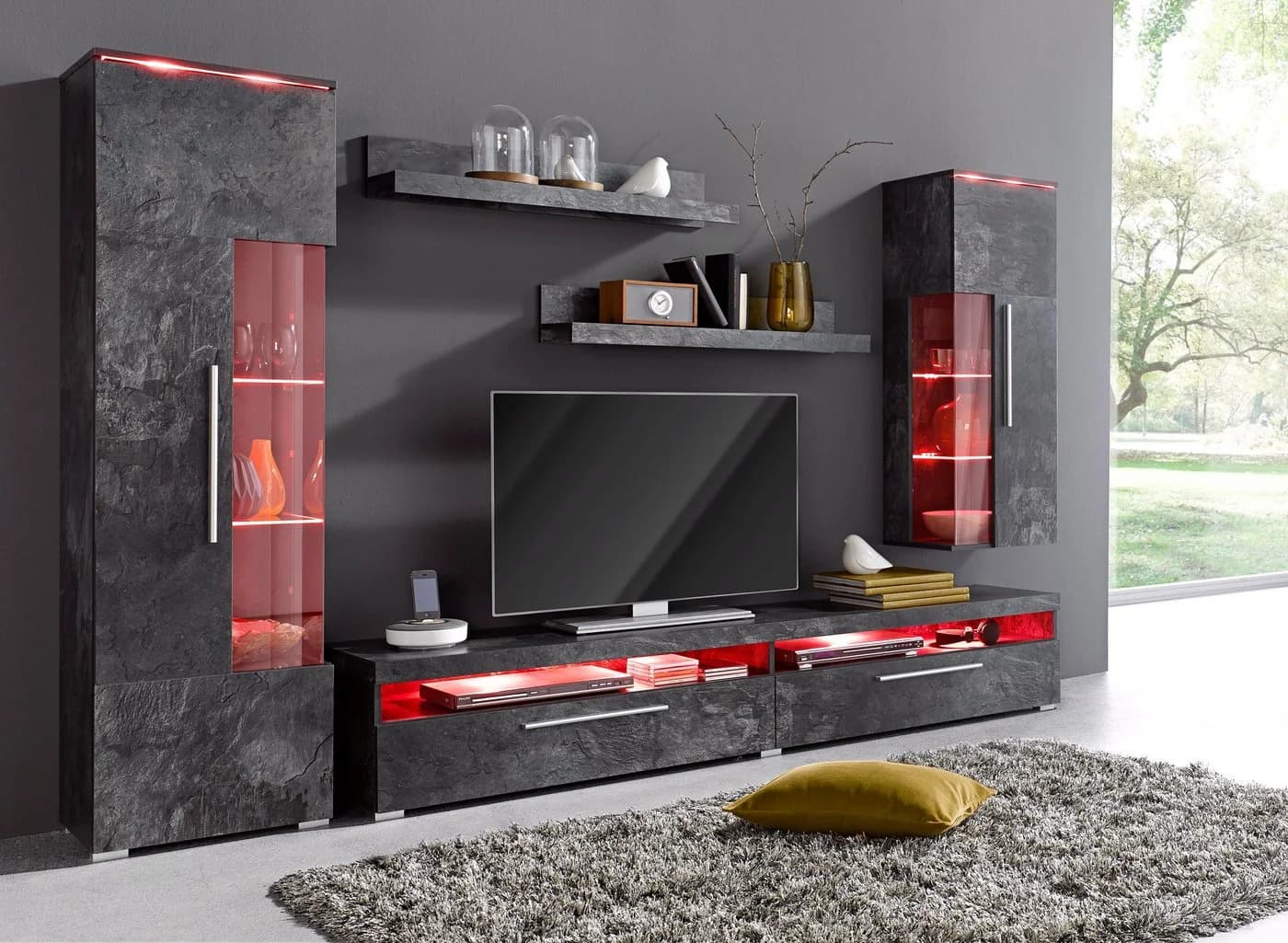 OTTO HOME Wohnwand India 5-tlg. Grau Modern - Bild 5