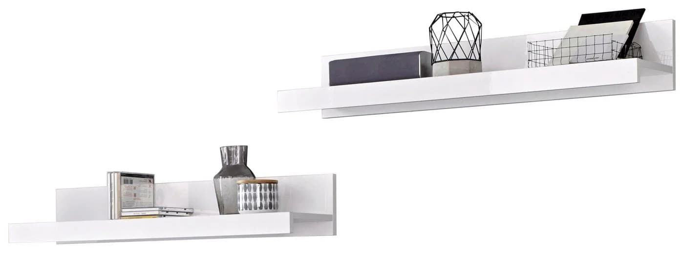 OTTO HOME Wandboard India 90 cm Weiß Hochglanz Set 2-tlg