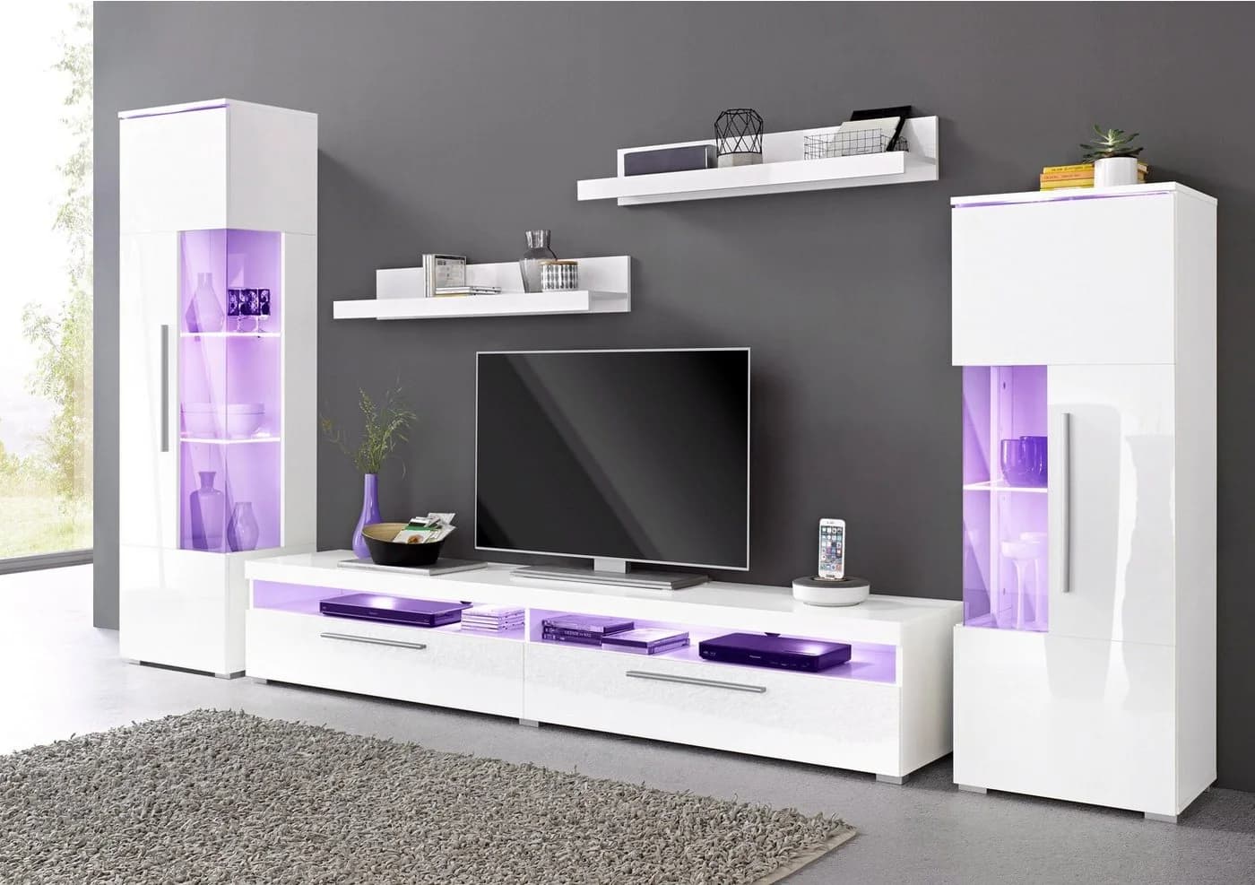 OTTO HOME Wandboard India 90 cm Weiß Hochglanz Set 2-tlg - Bild 4