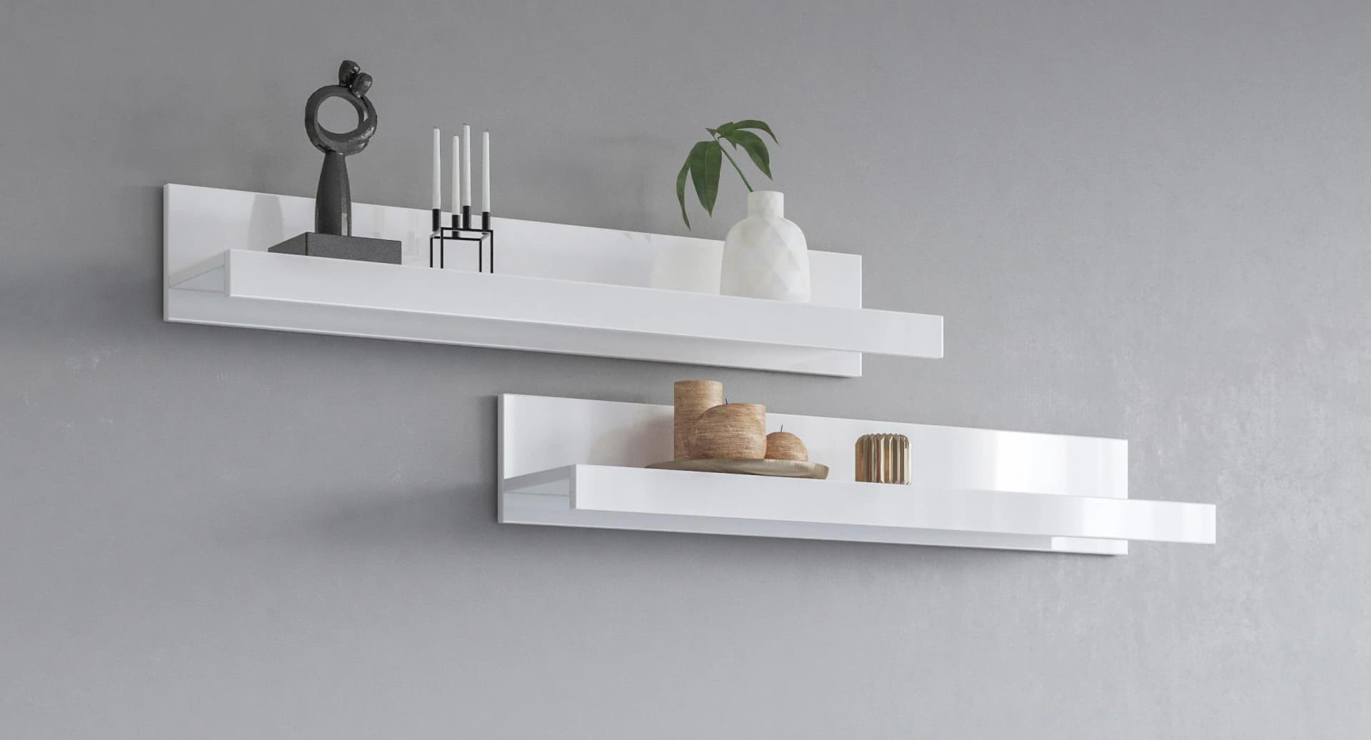 OTTO HOME Wandboard India 90 cm Weiß Hochglanz Set 2-tlg - Bild 5