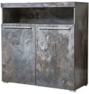 OTTO HOME Kommode India 91cm Schwarz Grau 2 Türen FSC Holzwerkstoff Bild 1
