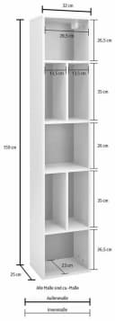 OTTO HOME Wandregal Toledo Weiß Hochglanz 159 cm Bild 5