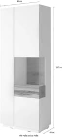 OTTO HOME Vitrine SILKE Weiß Hochglanz Push to Open Bild 3