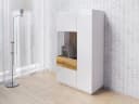OTTO HOME Vitrine SILKE Weiß Hochglanz Push-to-Open Bild 1