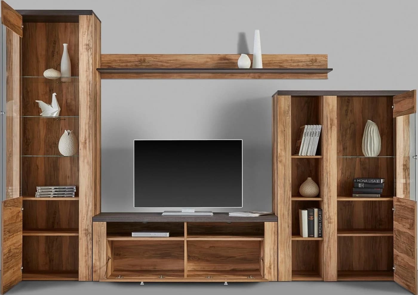 OTTO HOME Wohnwand Larona 4-teilig Braun Holzwerkstoff - Bild 4