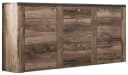 OTTO HOME Sideboard Larona Braun 2 Türen 3 Schubkästen Bild 2