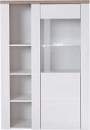 OTTO HOME Vitrine Larona Glasvitrine Hochschrank Weiß/Eiche Bild 1