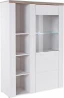 OTTO HOME Vitrine Larona Glasvitrine Hochschrank Weiß/Eiche Bild 2