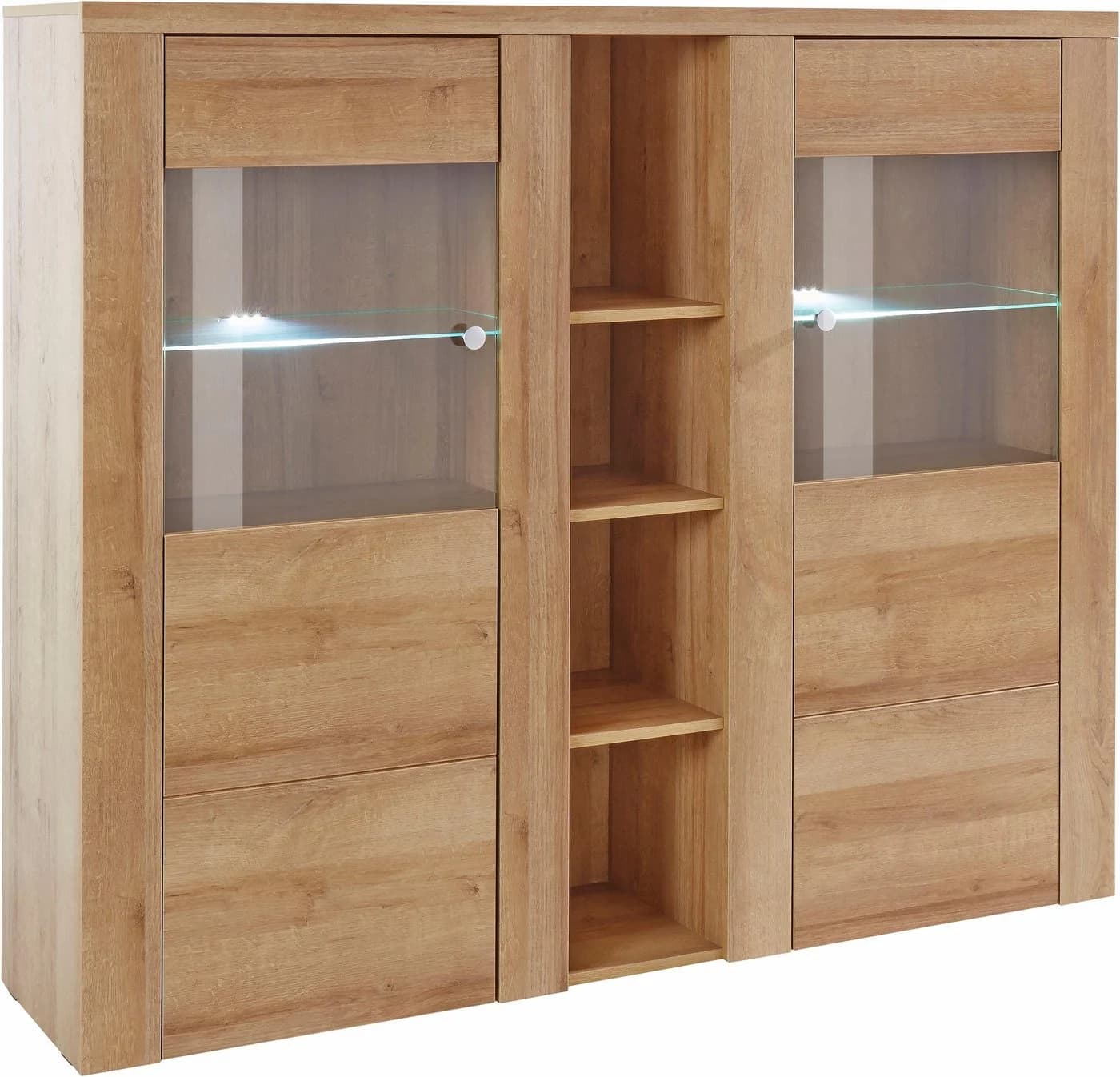 OTTO HOME Larona Highboard 2 Türen Eichefarben Riviera Modern - Bild 5