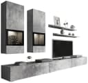 OTTO HOME Baros Wohnwand 6-tlg. Grau Beton-Optik Modern Bild 2