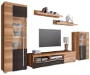 OTTO HOME Wohnwand Roger 5-tlg. Braun Glas Metall Modern Bild 1