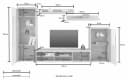 OTTO HOME Wohnwand Roger 5-tlg. Braun Glas Metall Modern Bild 5
