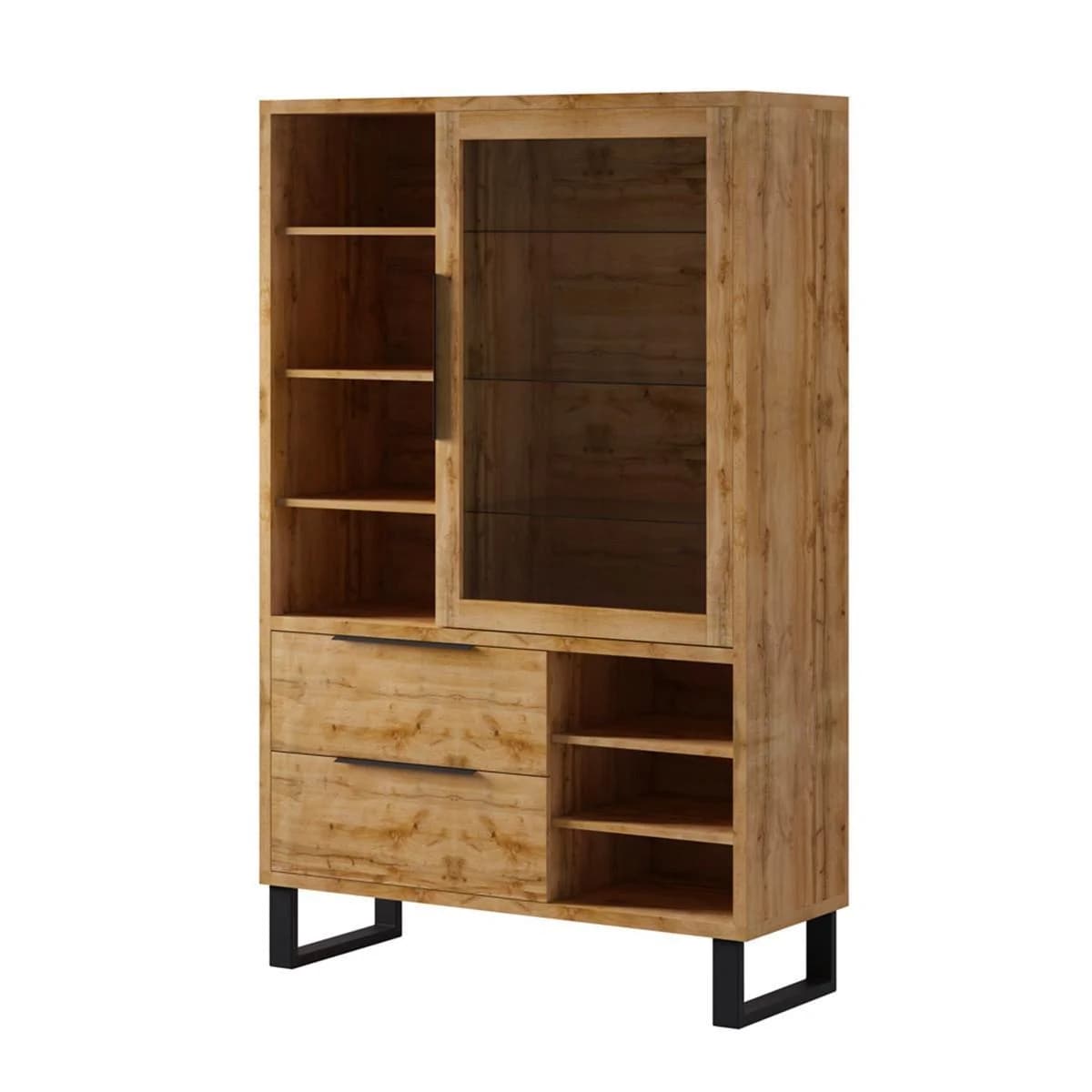 Mömax Geschirrschrank Eden Braun Holz und Metall