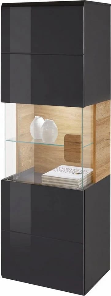 OTTO HOME Hängevitrine Toledo Anthrazit Hochglanz Glasvitrine - Bild 4
