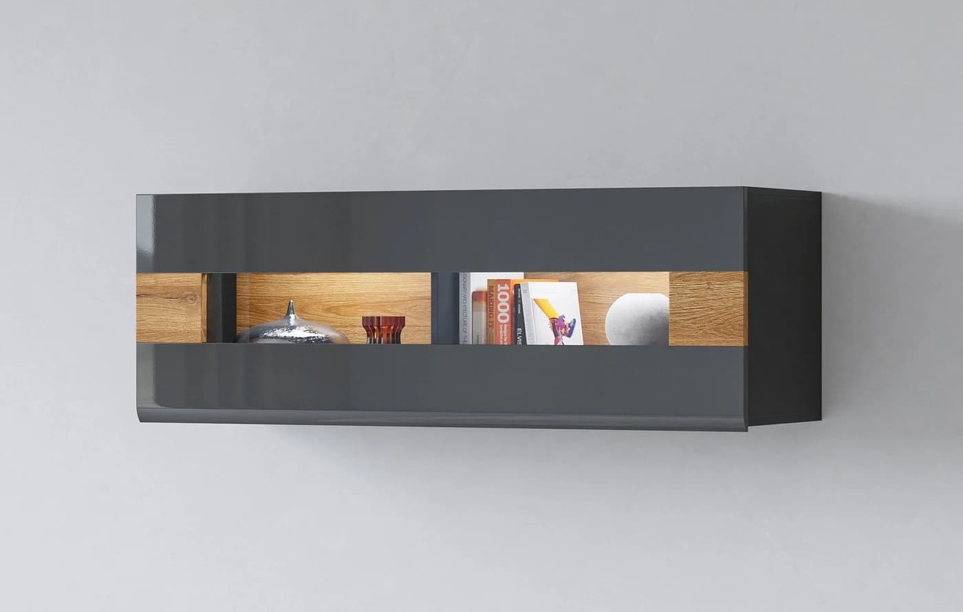 OTTO HOME Hängevitrine Toledo Anthrazit Glas MDF - Bild 2