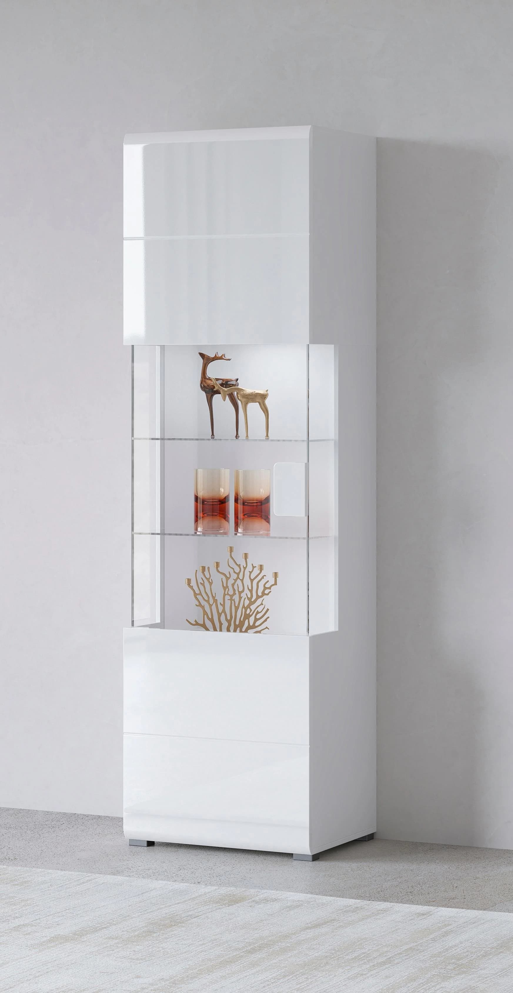 OTTO HOME Vitrine Toledo Weiß Hochglanz Glasvitrine - Bild 5