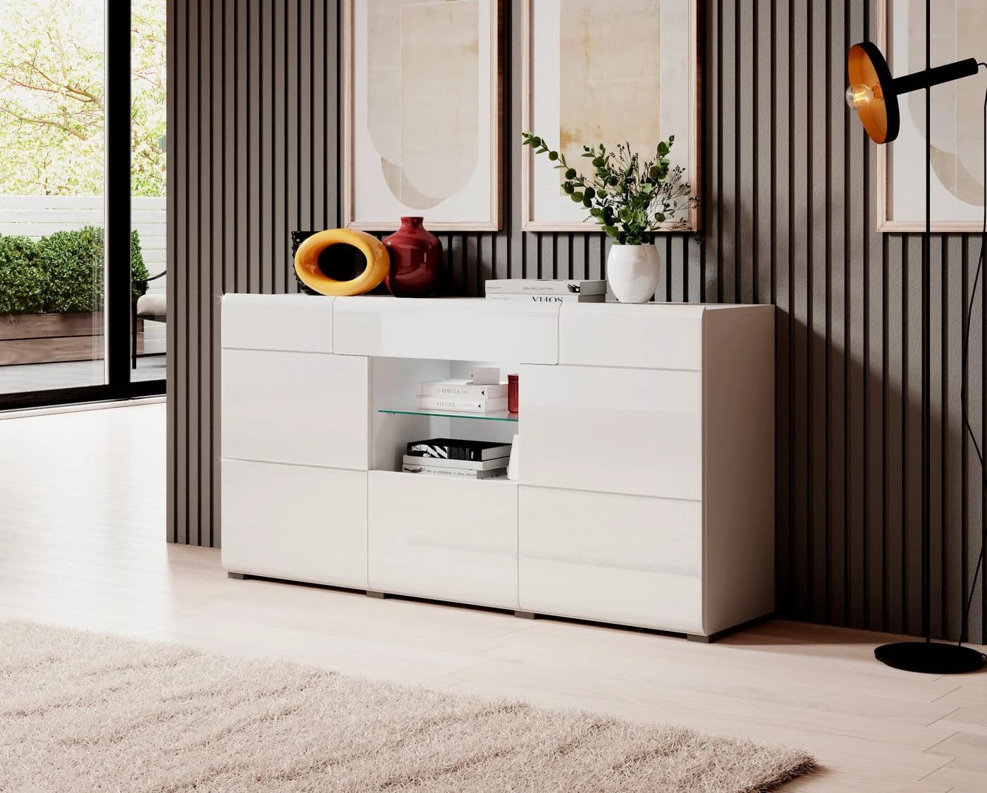 OTTO HOME Sideboard Toledo Weiß Matt/Hochglanz Modern - Bild 4