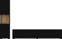 HOME AFFAIRE Wohnwand Ava Set Vitrine Lowboard Modern Bild 1