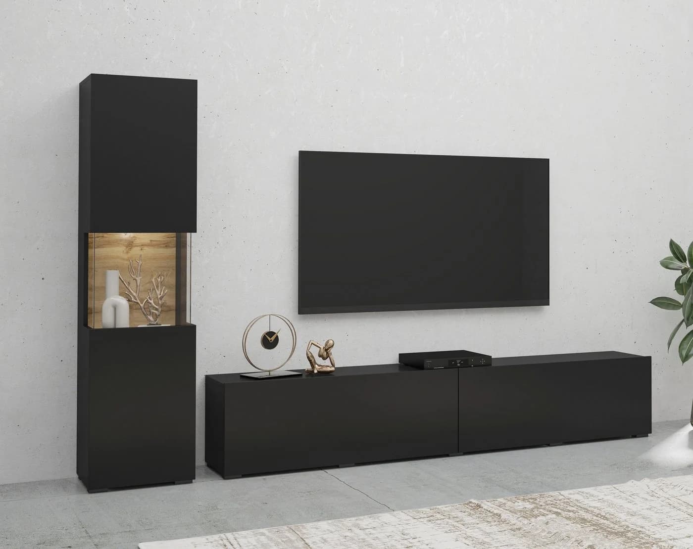 HOME AFFAIRE Wohnwand Ava Set Vitrine Lowboard Modern - Bild 5
