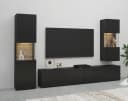 Home Affaire Wohnwand Ava 3-tlg. Schwarz Matt/Eichefarben Votan Bild 5
