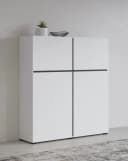 OTTO HOME Cross Highboard Weiß Modern Grifflose Hochkommode Bild 2