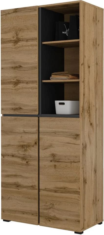 OTTO HOME Schuhschrank Cross 3-türig Braun Holzoptik - Bild 3