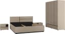 OTTO HOME Schlafzimmer-Set Cross 4-türig Schrank Bett 180x200 braun Bild 2