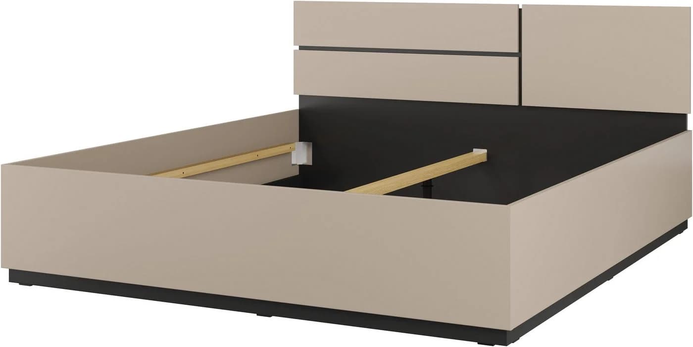 OTTO HOME Schlafzimmer-Set Cross 4-türig Schrank Bett 180x200 braun - Bild 3