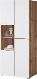 OTTO HOME Cross Vitrine 3-türig Weiß Eiche Modern Bild 3