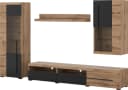 OTTO home Wohnwand Roger Modern 4-teilig Schwarz/Braun Bild 1