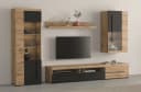 OTTO home Wohnwand Roger Modern 4-teilig Schwarz/Braun Bild 2