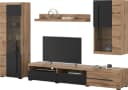 OTTO home Wohnwand Roger Modern 4-teilig Schwarz/Braun Bild 4