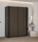 HOME AFFAIRE Schwebetürenschrank Niva Garderobenschrank Eiche Nussbaum Bild 1